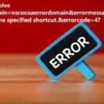 Error: "errordomain=nscocoaerrordomain&errormessage=could not find the specified shortcut.&errorcode=4"